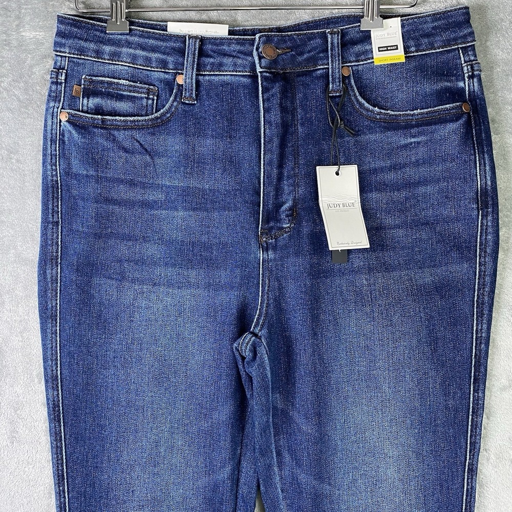 Judy Blue Jeans Womens 13/31 Short Tummy Control High Waist Bootcut Dark JB88786 - Picture 3 of 16